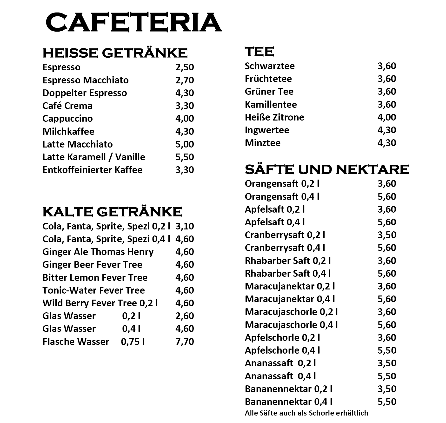 Speisekarte von Bodega Argentina, Seite 1